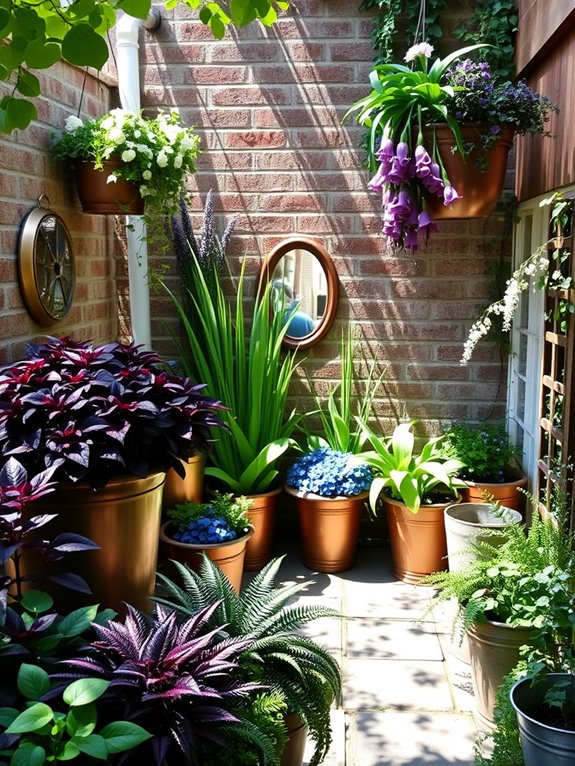 vibrant shade garden blooms