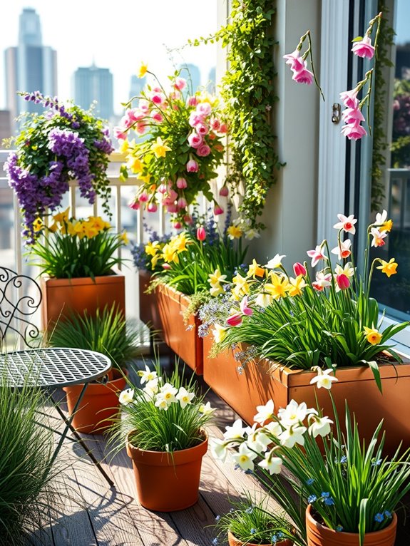 vibrant spring border garden