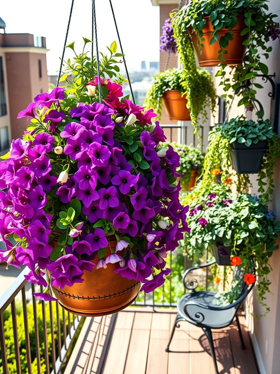 vibrant year round hanging gardens