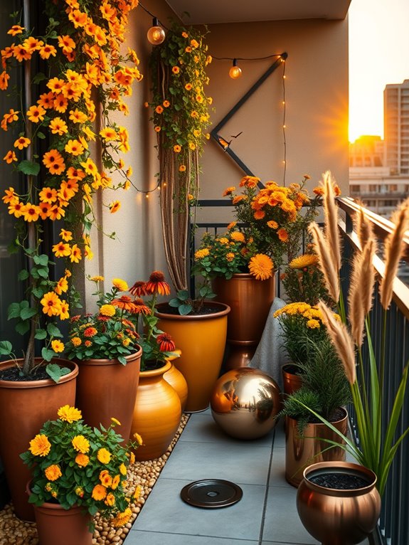 vibrant yellow orange garden