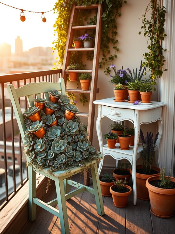 vintage furniture garden planters