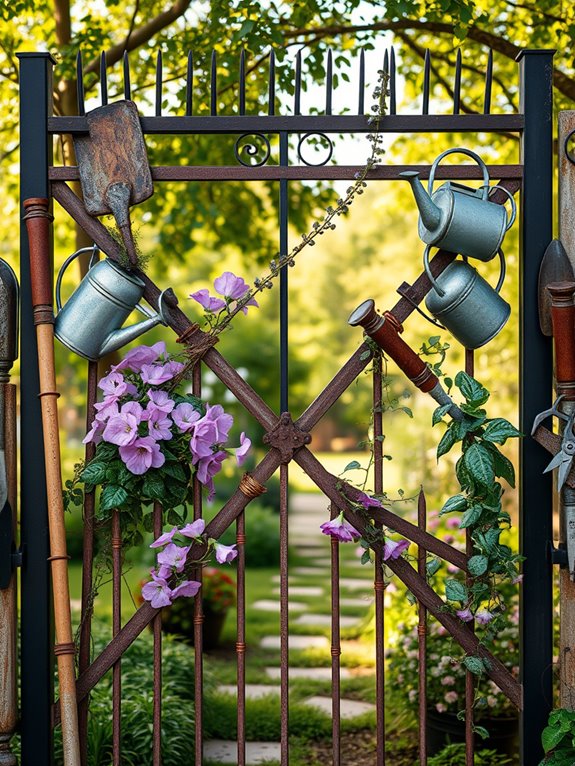 vintage garden tool gate