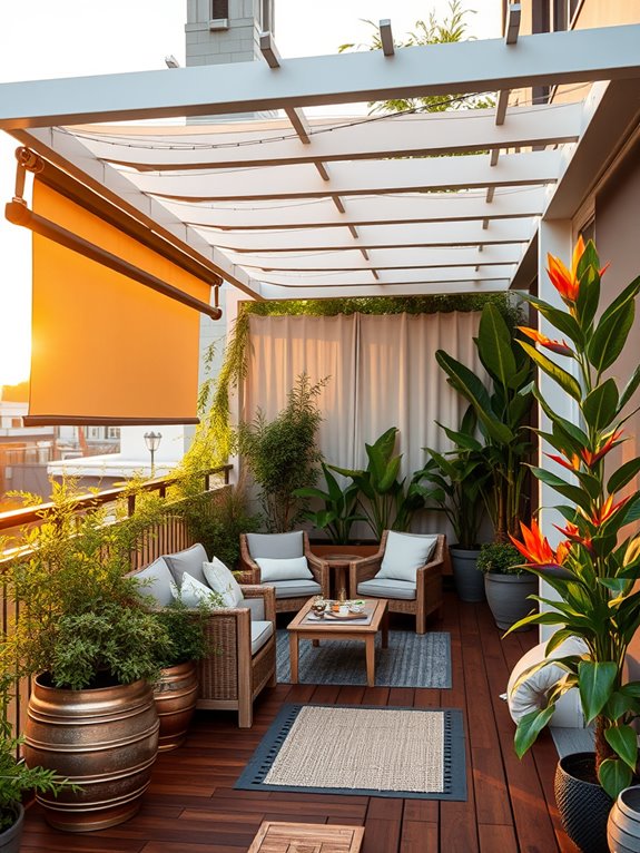 weather protected outdoor space