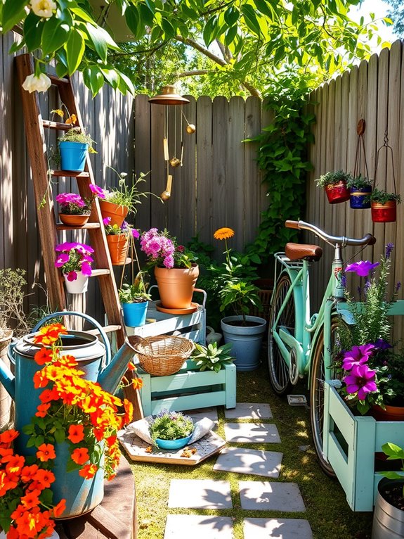 whimsical container garden oasis