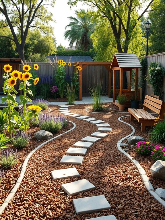 whimsical mulched play paradise