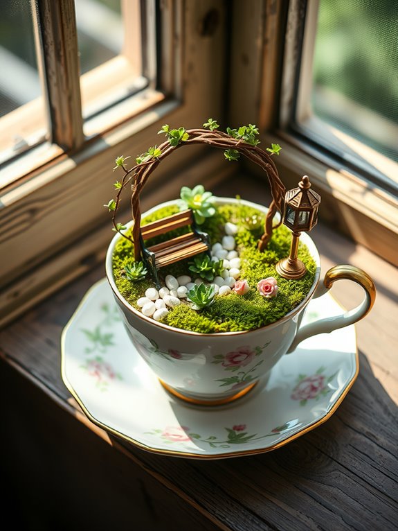 whimsical teacup garden paradise