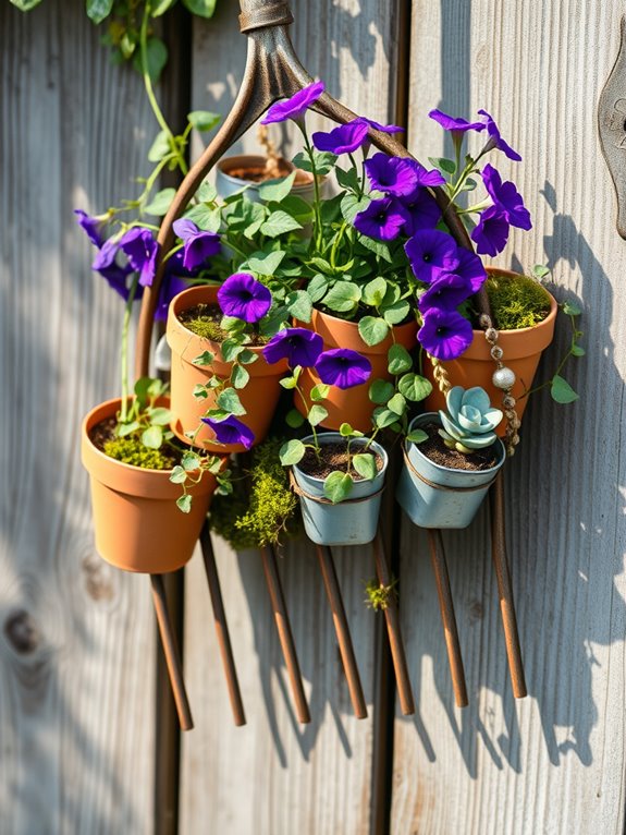whimsical vertical garden creation