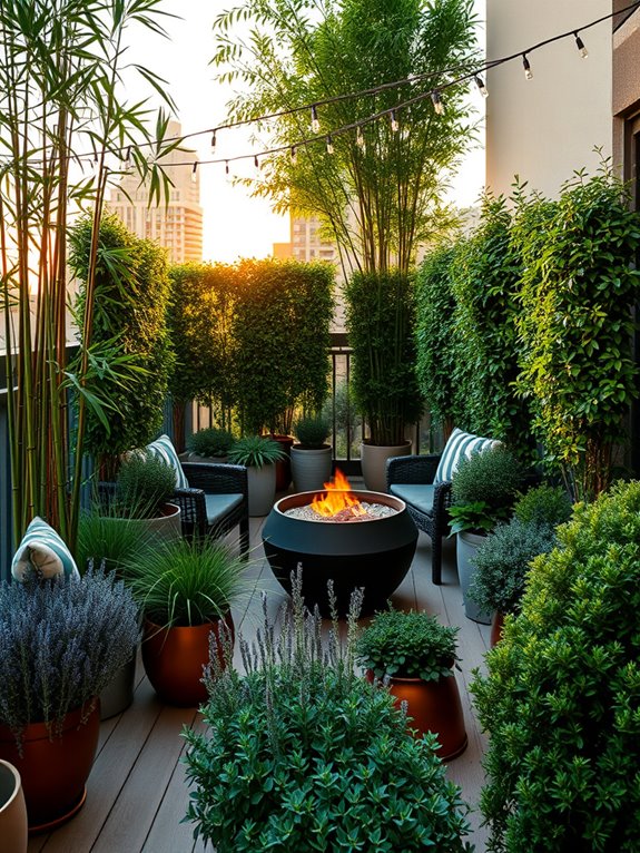 wind protection with greenery