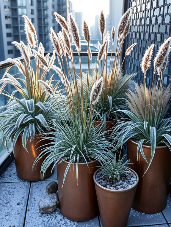 winter ornamental grass beauty