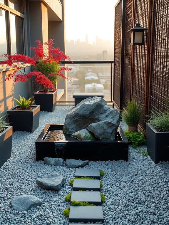 zen inspired minimalist garden